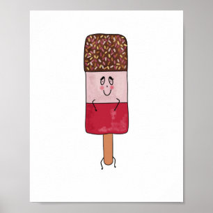 Fab popsicle, ice lolly theme poster