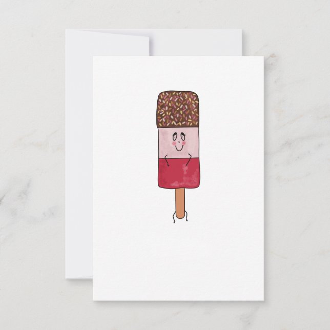 Fab popsicle, ice lolly theme thank you card (Front)