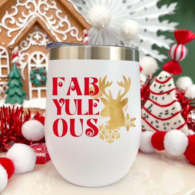 Fab-Yule-Ous Christmas Reindeer Red & Gold (Creator Uploaded)