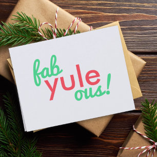 Fab Yule Ous Fabulous Christmas Stylish Fun Fab Holiday Card