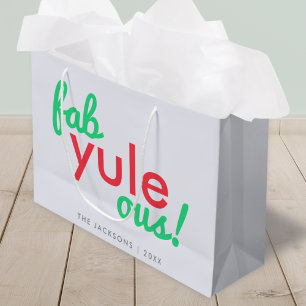 Fab Yule Ous   Fabulous Christmas Stylish Fun Fab Large Gift Bag