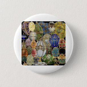 faberge eggs 6 cm round badge