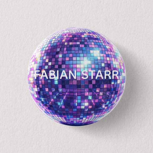 Fabian Starr DISCO BALL Button (Front)