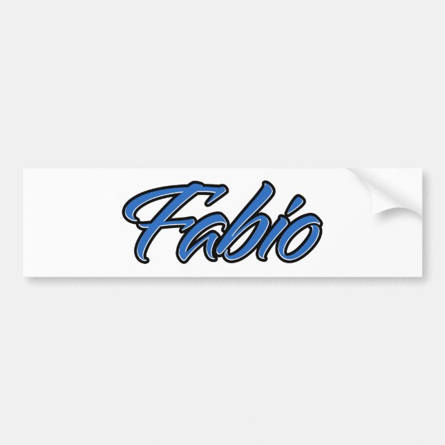 Fabio Name blue Aufkleber Sticker Autoaufkleber (Front)