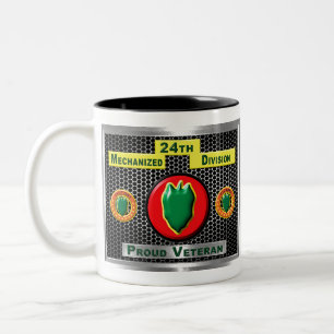Fabled 24th Mechanized Infantry Division Two-Tone Coffee Mug