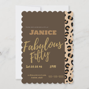 Fabolous Cheetah 50th  Invitation