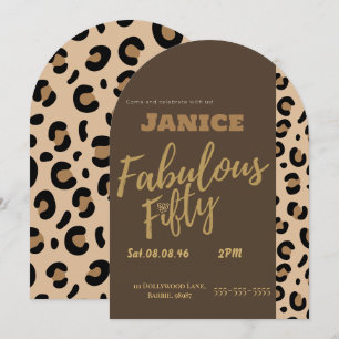 Fabolous Cheetah 50th Invitation