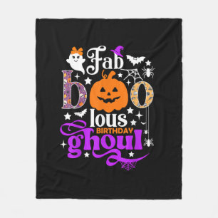 Faboolous Birthday Ghoul Shirt Funny Boo Pumpkin H Fleece Blanket