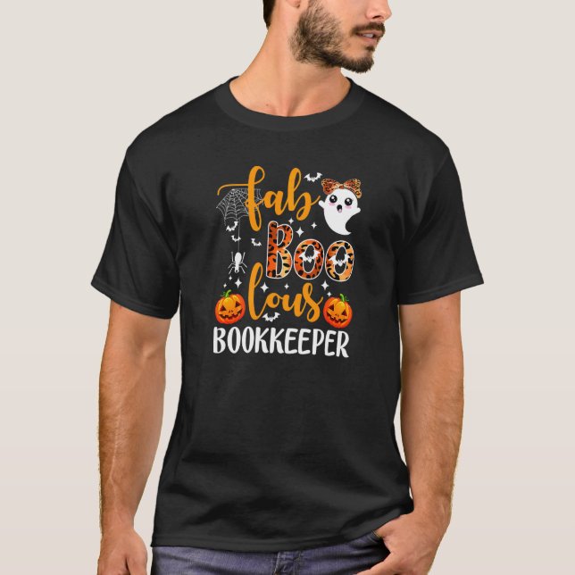 Faboolous Bookkeeper Halloween Costume School Book T-Shirt (Front)