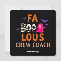 Faboolous Crew Coach Halloween Party Ghost Funny
