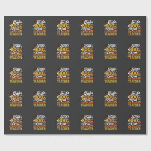 Faboolous Halloween 4th Grade Teacher Wrapping Paper