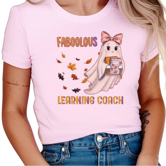 Faboolous Learning Coach Cute Ghost Halloween T-Shirt (Creator Uploaded)
