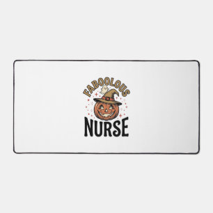 Faboolous Nurse Halloween Pumpkin Vintage Shirt De Desk Mat