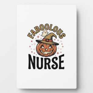 Faboolous Nurse Halloween Pumpkin Vintage Shirt De Plaque