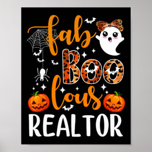 Faboolous Realtor Halloween Realtor Real Estate Ag Poster