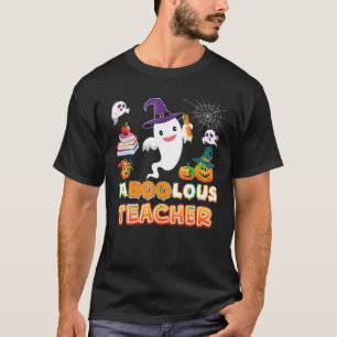 Faboolous Teacher Fabulous Halloween Ghost Pumpkin T-Shirt