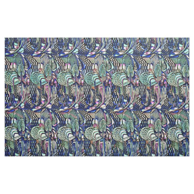 Fabric-Abstract-Charles Rennie Mackintosh 3 Fabric (Fat Quarter)