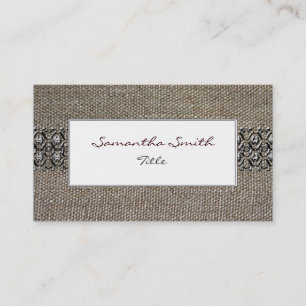 Fabric beaded classy and  elegant Business card