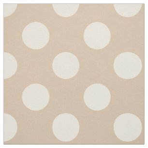 Fabric: Beige & white polka dots Fabric