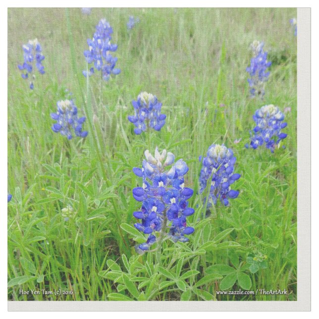 Fabric - Blue Bonnets (Close Up)