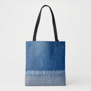 Fabric Blue Jeans Background, Denim texture Tote Bag