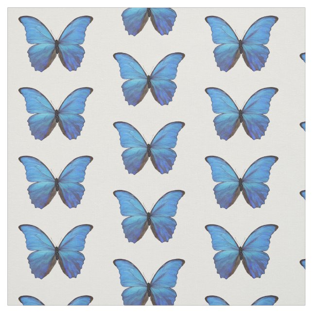 Fabric - Blue Morpho Butterflies (Swatch)