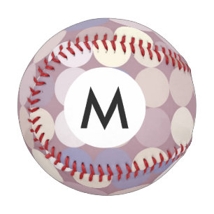 Fabric circles abstract pattern baseball