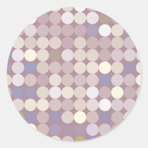 Fabric circles abstract pattern classic round sticker