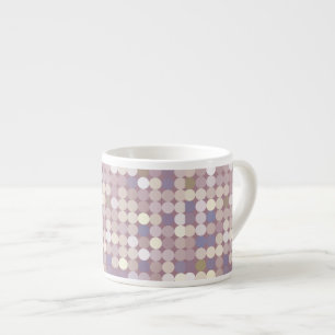 Fabric circles abstract pattern espresso cup