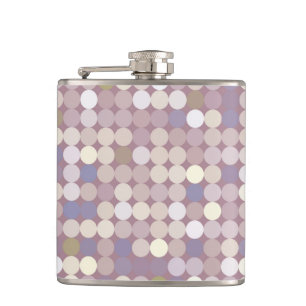 Fabric circles abstract pattern hip flask