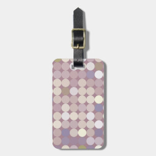 Fabric circles abstract pattern luggage tag
