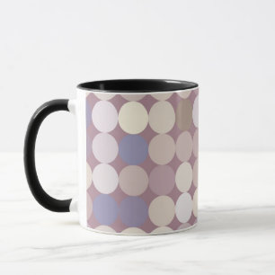 Fabric circles abstract pattern mug