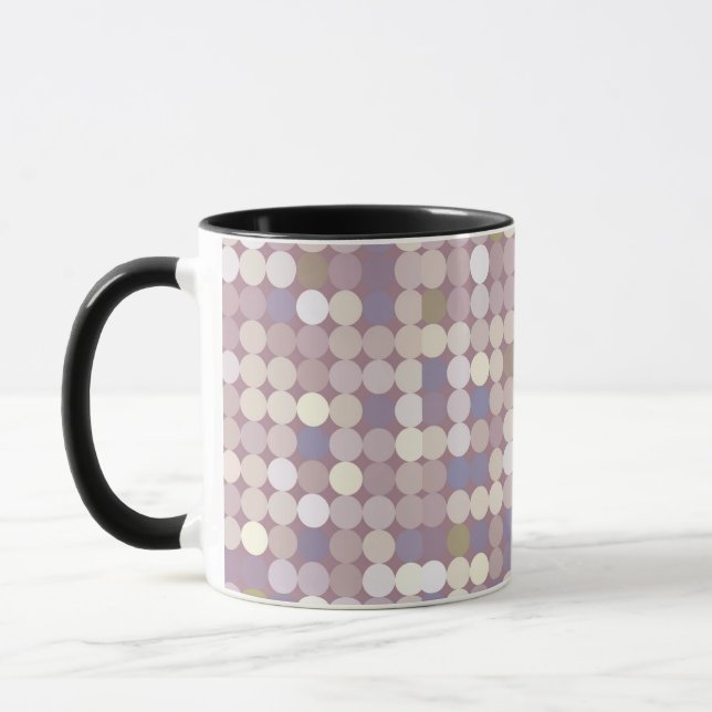 Fabric circles abstract pattern mug (Left)