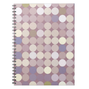 Fabric circles abstract pattern notebook