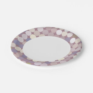 Fabric circles abstract pattern paper plate