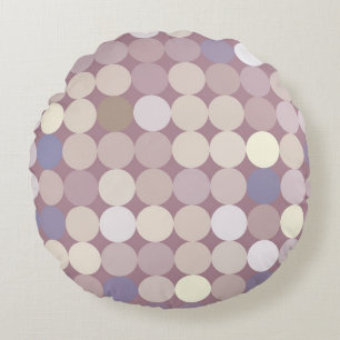 Fabric circles abstract pattern round cushion