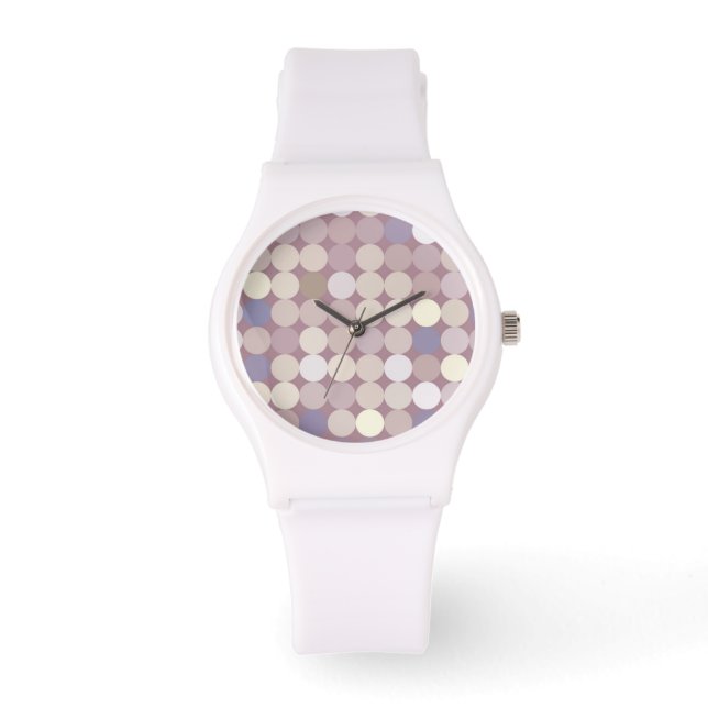 Fabric circles abstract pattern watch (Front)