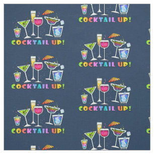 FABRIC - COCKTAIL UP! with Glasses.