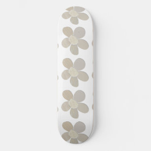 Fabric Collage Flower Mix and Match Colours Skateboard