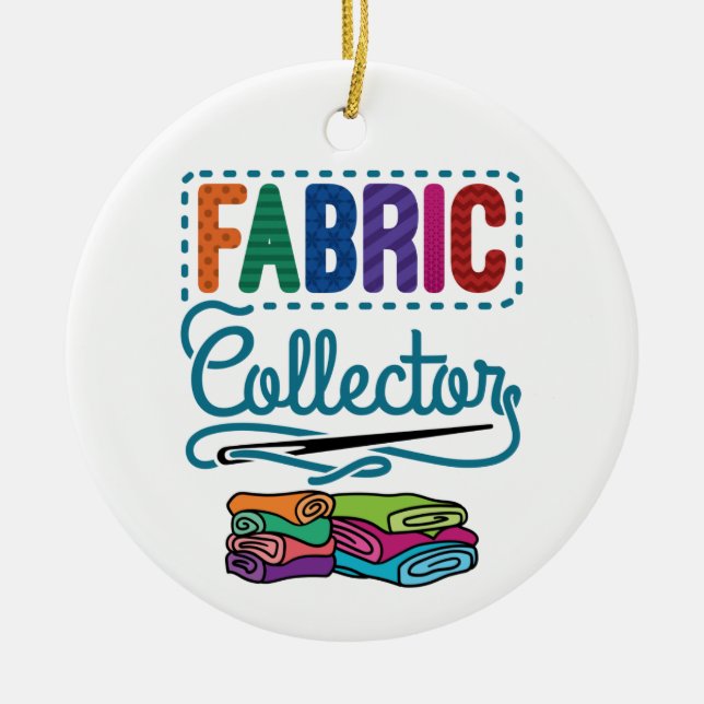 Fabric Collector Quilting Sewer Sewing Lover Ceramic Tree Decoration (Front)