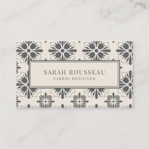 Fabric Designer Decorative Pattern Business Card