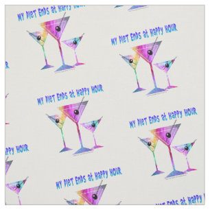FABRIC - DIET ENDS AT HAPPY HOUR, Cocktail humour