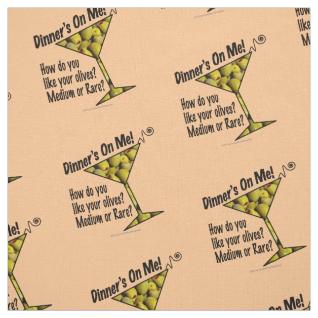 FABRIC - DINNER'S ON ME! Olive? Med or Rare? (Swatch)