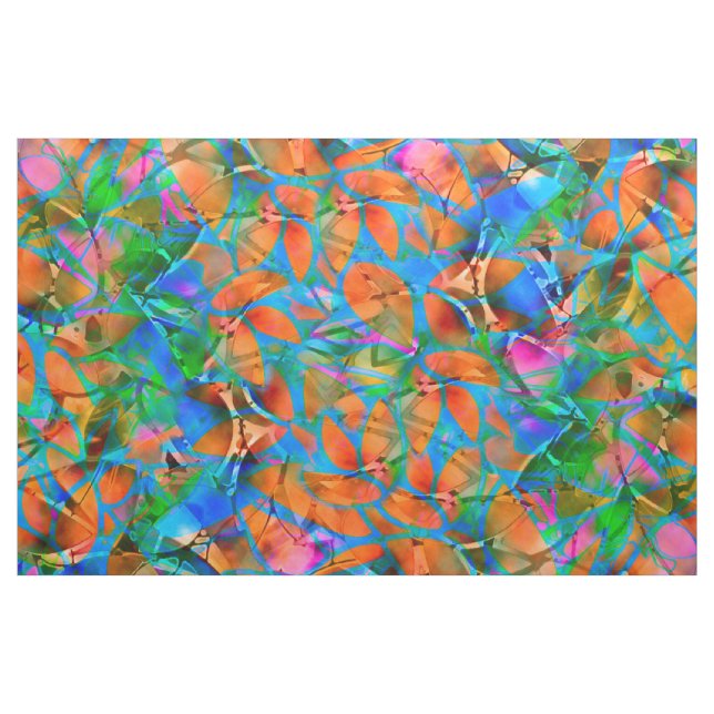 Fabric Floral Abstract Stained Glass (Yard)