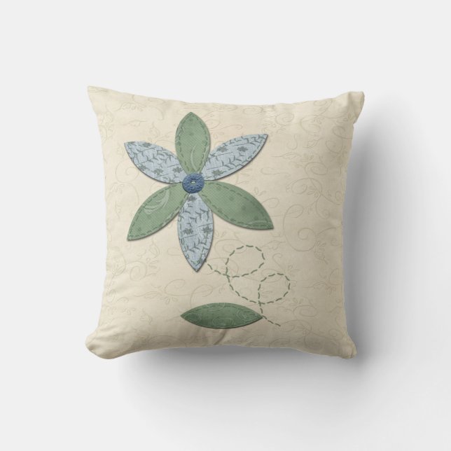 Fabric Flower Cushion (Front)