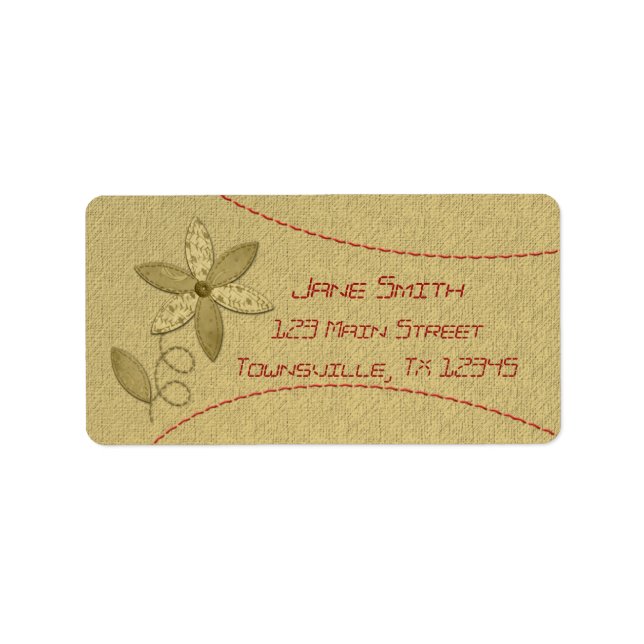 Fabric Flower Label (Front)