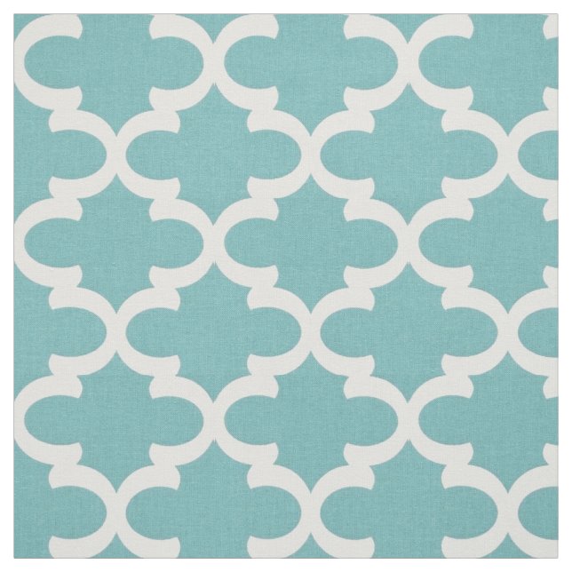 Fabric - Geometric Blue & White Pattern (Swatch)