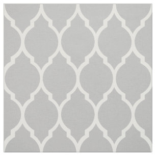 Fabric: Grey morrocan pattern Fabric