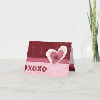 Fabric Hearts, Hugs 'n Kisses Card