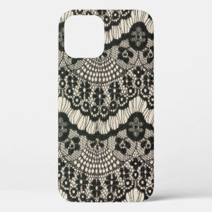 Fabric lace openwork. Fabric lace floral ornament iPhone 12 Case